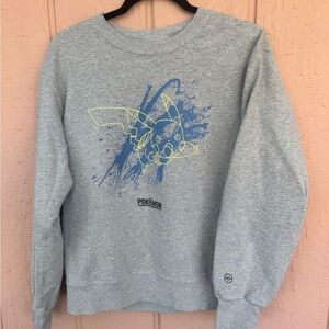 EUC Pokémon Uniqlo Anime Gray Crew Neck Sweatshirt Size Medium